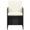 vidaXL Garden Chair Set of 4 Black - 3 of 4