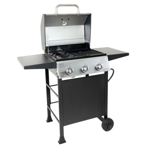 Grill Boss Outdoor Bbq Propane Gas Grill With Side Burner, Lid, Wheels ...