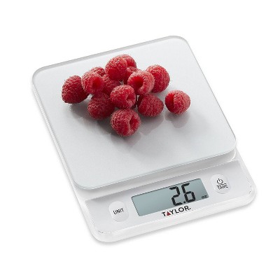 Taylor Digital Kitchen Glass Top 11lb Food Scale Silver_0