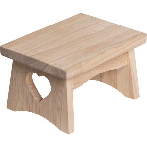 eHemco Rectangular Solid Hardwood Step Stool for Adults and Kids, 7.5 Inches Height - 1 of 4