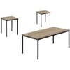 Table Set, 3pcs Set, Coffee, End, Black Metal, Dark Taupe Laminate, Contemporary, Modern - 2 of 4