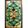 Chloe Lighting Heather Tiffany-Glass Victorian Window Panel 17X28 - 2 of 3