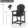 Tree City Tall Adirondack Bar Chair, Outdoor Counter-Height Chair for Patio & Deck, Heavy-Duty HDPE All-Weather Chair - 3 of 4