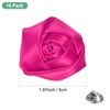 Unique Bargains Handmade Men Suits Formal Boutonnieres Wedding Corsage Lapel Pin Flower Brooch Butterfly Buckle 16 Pcs Dark Pink - 3 of 4