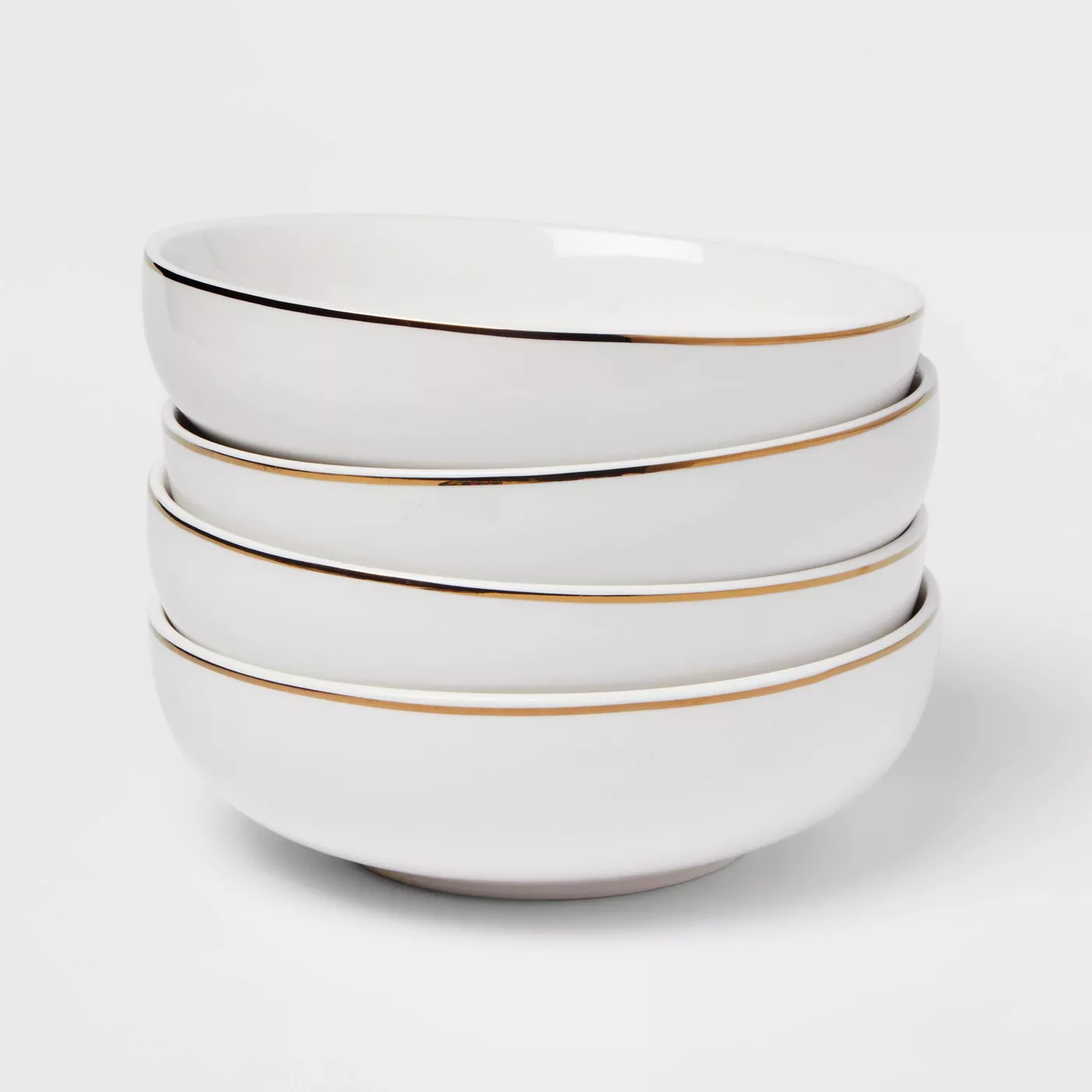 40oz 4pk Stoneware Dinner Bowls Gold - Threshold™ - image 1 of 4