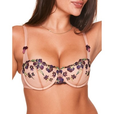 Adore Me Women's Daphne Balconette Bra 34c / Daphne C02 Violet  Indigo/windsor Wine Brown. : Target