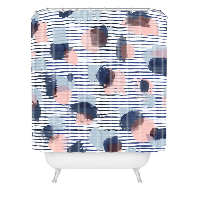 Graphic Thoughts Blue Shower Curtain Blue - Deny Designs, 1 of 7