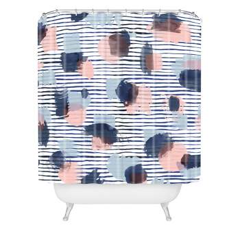Graphic Thoughts Blue Shower Curtain Blue - Deny Designs