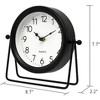 Aoibox Vintage Black Table Clock on Stand, Decorative Desk and Shelf Clock, Silent Non-Ticking for Living Room, Office, Bedroom - 4 of 4