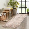 coucheta 2x6 Vintage Runner Rug, Washable,Non Slip,Non Shedding, Hallway Runner Soft Rug, Low Pile, Camel Floral - 3 of 4