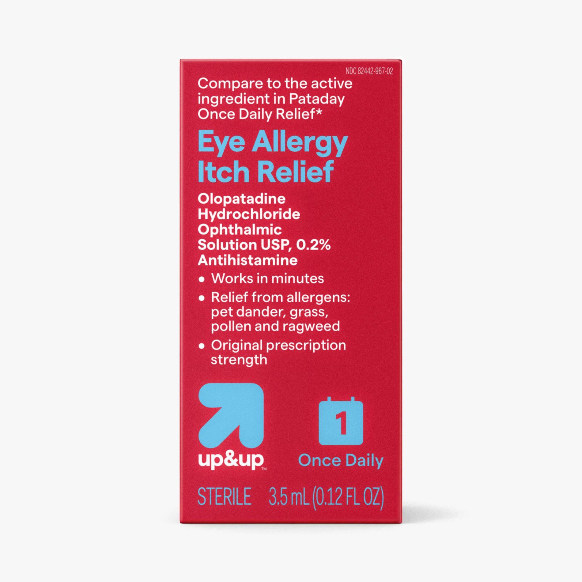 Once Daily Eye Allergy Itch Relief 0.2% Antihistamine Drops - 0.12 fl oz - up&up™