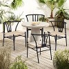 VINGLI Outdoor Dining Chairs Set of 4, Metal Frame Patio Chairs All-Weather Wicker Patio Dining Chairs Yard Chairs for Balcony, Front Porch and Deck - 2 of 4