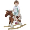 Whisen Toddler Plush Rocking Horse with Soft Saddle, Riding Rocker Toy Gift for 36 Months and up - Brown - 3 of 4