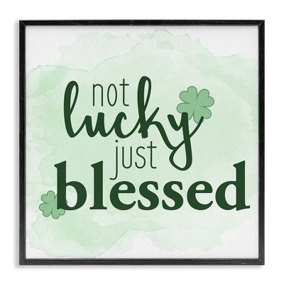 Stupell Industries Just Blessed Green Shamrocks, 24" x 24"