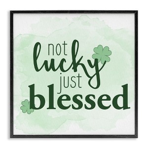Stupell Industries Just Blessed Green Shamrocks, 24" x 24" - 1 of 4