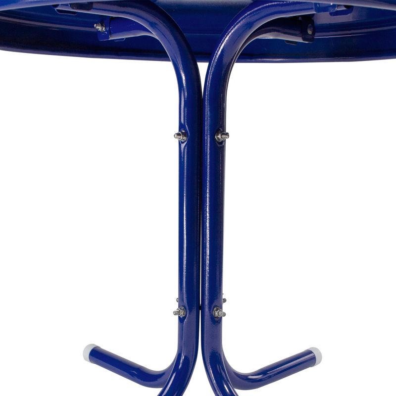 Northlight 22" Outdoor Retro Tulip Side Table, Blue, 4 of 5