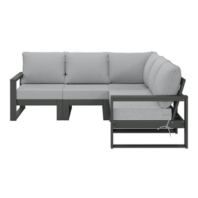 WestinTrends Montara 5-Piece Outdoor Patio Corner Sectional Sofa Conversation Set