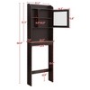 Yaheetech Over the Toilet Cabinet Space-saving Bathroom Storage Brown - 3 of 4