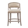LIVN CO. Chic Natural/Beige Reclaimed Wood Counter Stool - 3 of 4