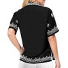 LA LEELA Women's Casual Hawaiian Blouse Shirt Solid Blouses Button Down Short Sleeve Dress Tops Tee Shirts Tank Top Women - 2 of 3