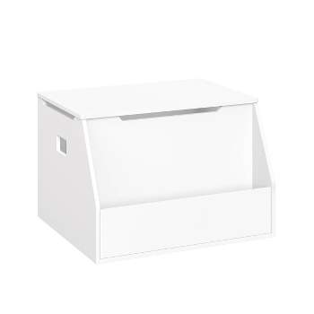 Kids' Toy Storage Box with Front Bookrack White - RiverRidge Home