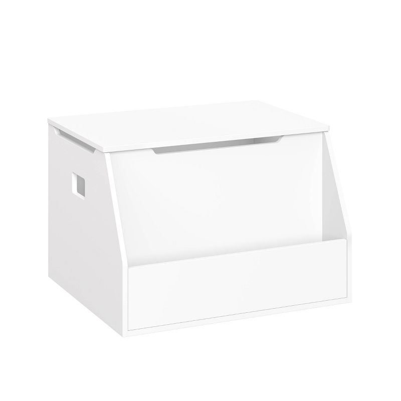 Kids&#39; Toy Storage Box with Front Bookrack White - RiverRidge Home, 1 of 11