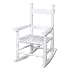 Gift Mark Slat Rocking Chair - White - 1 of 3