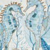 Saro Lifestyle Charming Outdoor Sea Horse Pillow Cover, 18"x18", Blue - 3 of 4