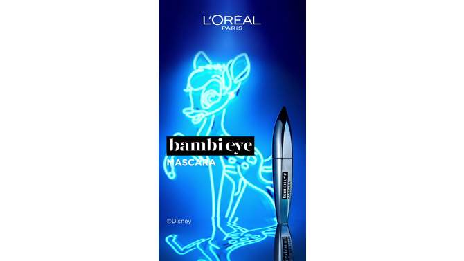 L'Oreal Paris Bambi Eye Lasting Volume Lengthening and Curling Mascara - 0.28 fl oz, 2 of 7, play video