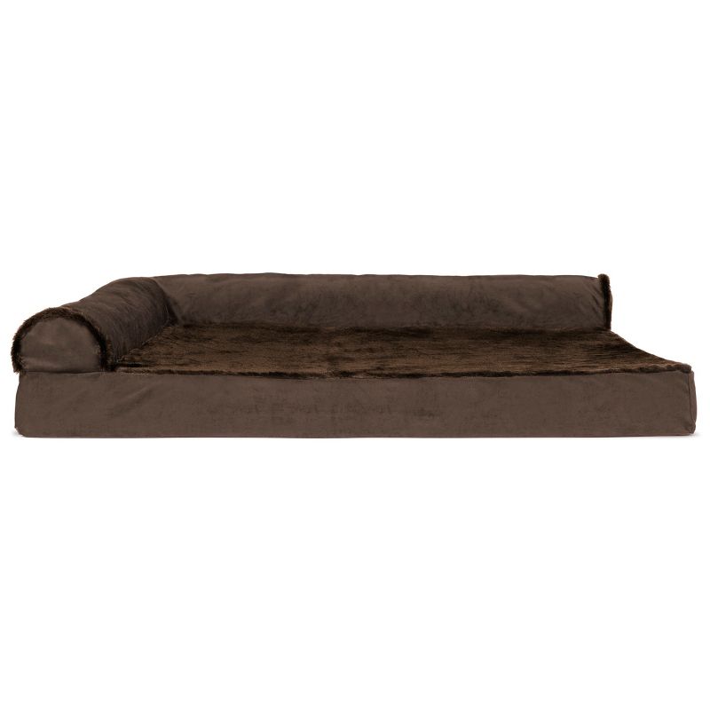 FurHaven Plush & Velvet Deluxe Chaise Lounge Memory Foam Sofa-Style Dog Bed, 2 of 4