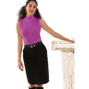 Jessica London Fine Gauge Mockneck Sweater - 1 of 4