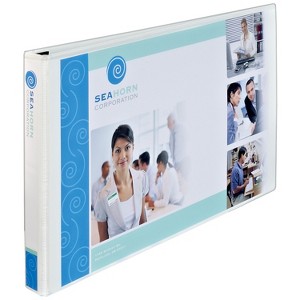 Avery Heavy-Duty View 3 Ring Binder, 1" Slant Rings, Holds 11" x 17" Paper, 1 White Binder (72124) - 1 of 4
