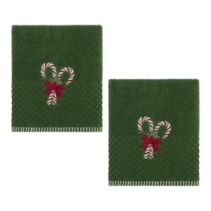Avanti Linens Candy Cane 2-Pack Hand Towel Set - 1 of 3