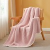 Snuggle Sac Fluffy Fuzzy Reversible Waffle Knit Blanket,Cozy Microfiber Throw,Classic Textured Design - 3 of 4
