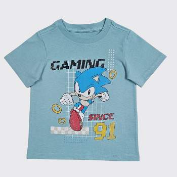 Toddler Boys' Sonic Figures Printed T-Shirt - Blue