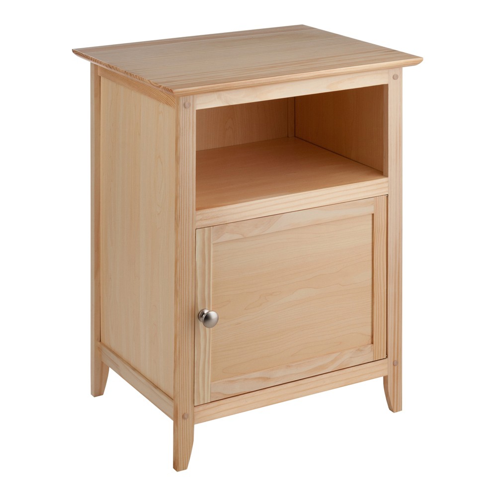 Photos - Storage Сabinet Winsome Henry Nightstand Natural: Bedside Table with Cabinet Door, Wood Veneer, MDF Frame, Assembly Tools Provided