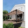 10 x 10 FT Wall Mounted Gazebo, Hardtop Lean-to Pergola with Polycarbonate Roof - 4 of 4