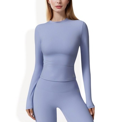 Anna-Kaci Active Women's Long Sleeve Seamless Compression Top for Workout and Activewear