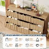 9-Drawer Fluted Dresser with Metal Handles, Modern Storage Organizer for Bedroom Living Room Entryway,Finish Multi-Functional TV Stand,White - 3 of 4