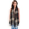 Anna-Kaci Women's Plaid Pattern Scarf with Fringed Edges and Soft Lightweight Material for Year-Round Use - 2 of 4
