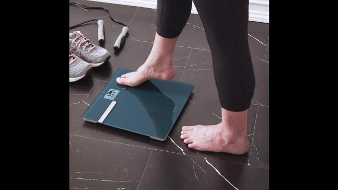 Glass Body Composition Personal Scale Blue - Taylor, 2 of 7, play video