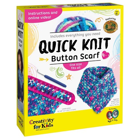 Quick Knit Button Scarf - Creativity For Kids : Target
