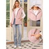 INSPIRE CHIC Women's Oversized Sleeveless Winter Gilet Quilted Zip Hoodie Puffer Vest - 2 of 4