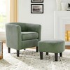 NicBex Corduroy Oversized Accent Chair with Ottoman and Plywood Frame,Modern Chair and Ottoman Sets for Bedroom,Reading Room - 2 of 4
