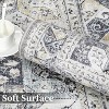 Living Room Rug 5x7 Washable Rug Traditional Indoor Aesthetic Carpet Vintage Floral Distressed Floor Cover Low Pile Non-Slip Throw Carpet Blue - 4 of 4