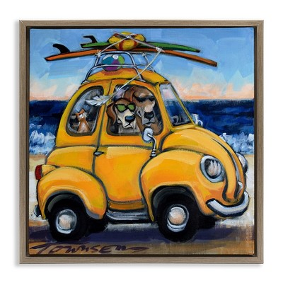 Stupell Industries Groovy Pet Beach Buggy, 18" x 18"