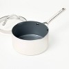 3qt Ceramic Nonstick Saucepan Cream - Figmint™ : Target