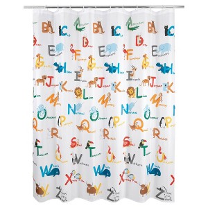 Animal Alphabet Kids' Shower Curtain - Allure Home Creations - 1 of 4