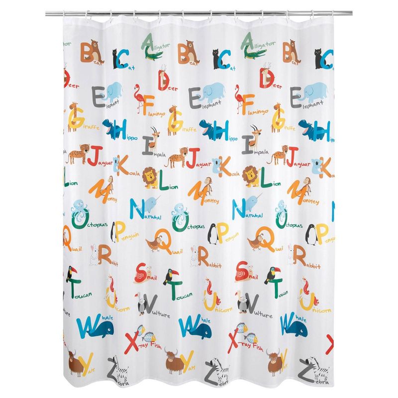 Animal Alphabet Kids&#39; Shower Curtain - Allure Home Creations, 1 of 9