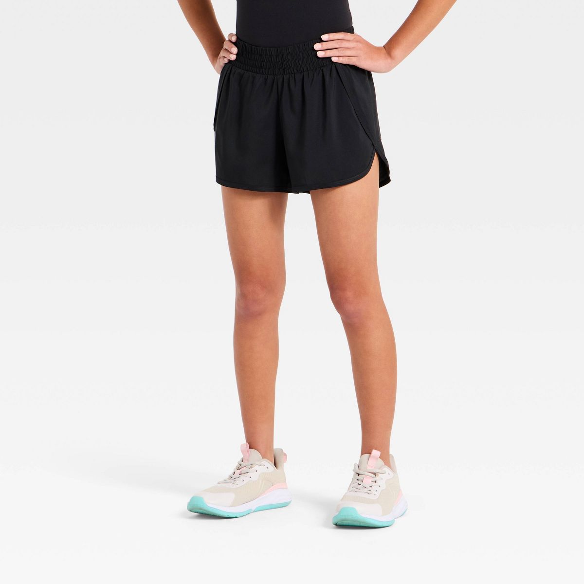 Girls' Mid-Rise Run Shorts - All In Motion™